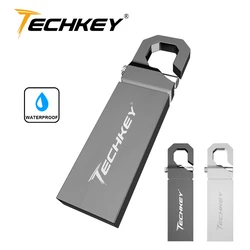 Clé Usb 128 étanche avec logo personnalisé, support à mémoire de 32gb 64gb 2.0 gb, disque u argent 