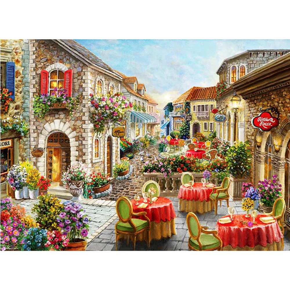 5D DIY Diamond Painting Full Square/Round Drill &quotGarden restaurant&quot Embroidery Cross Stitch Mosaic Home Decor DA671 | Дом и сад