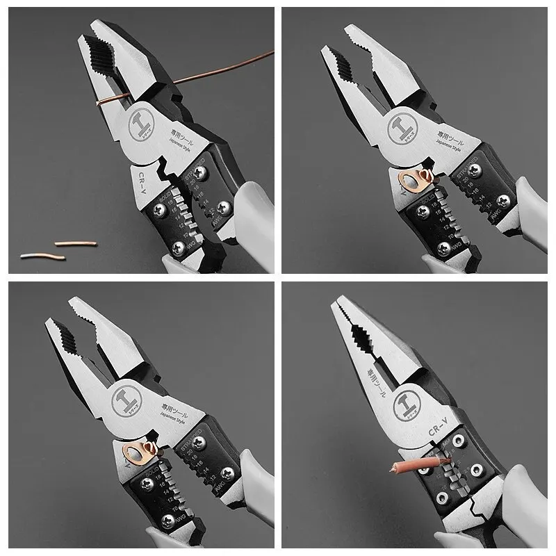 

Dozzlor Multitool Pliers Set Combination Pliers Wire Stripper/Crimper/Cutter Heavy Duty Pliers Diagonal Pliers Hand Tools