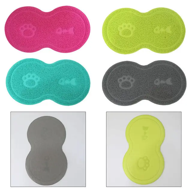 Cat And Dog Pet Mat Cute Cat Litter Pad Foot Mat Non-Slip Dish Bowl Food Feed Mat Pad Placement Pet Accessories 6