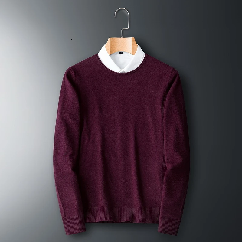 Новая мода пожарные эффекты цвет Trui нежные мужчины Trui Slim Fit Джемперы яркие картриджи восстановление корейский стиль повседневная одежда для мужчин - Цвет: Bordeaux red