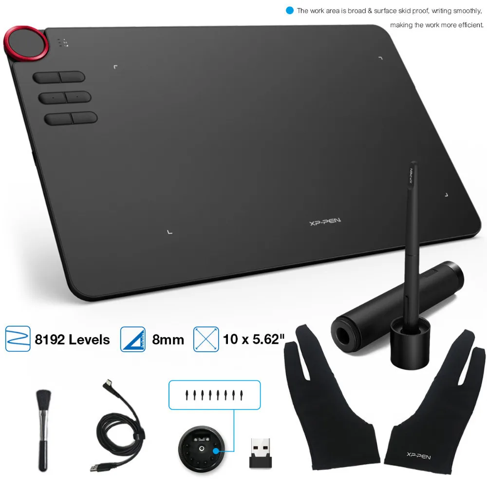 

XP-Pen Deco 03 Wireless Digital Graphics Drawing Tablet Drawing Pen Tablet with Battery-Free Passive Stylus and 6 Shortcut