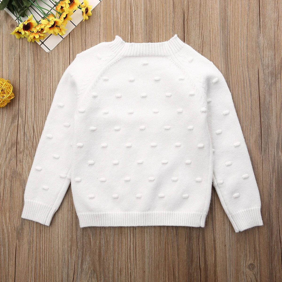 Вязаный свитер с От 6 месяцев до 5 лет для маленьких девочек, топы с длинными рукавами, осенне-зимняя одежда AU
