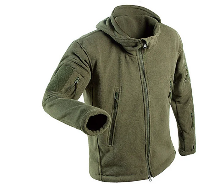 military tactical fleece jacket men army polartec