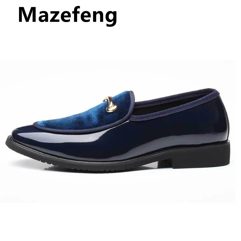 

Men Dress Shoes Patent Leather Shadow Fashion Groom Wedding Shoes Men Luxury italian style Oxford Shoes Zapatillas Big Size 48