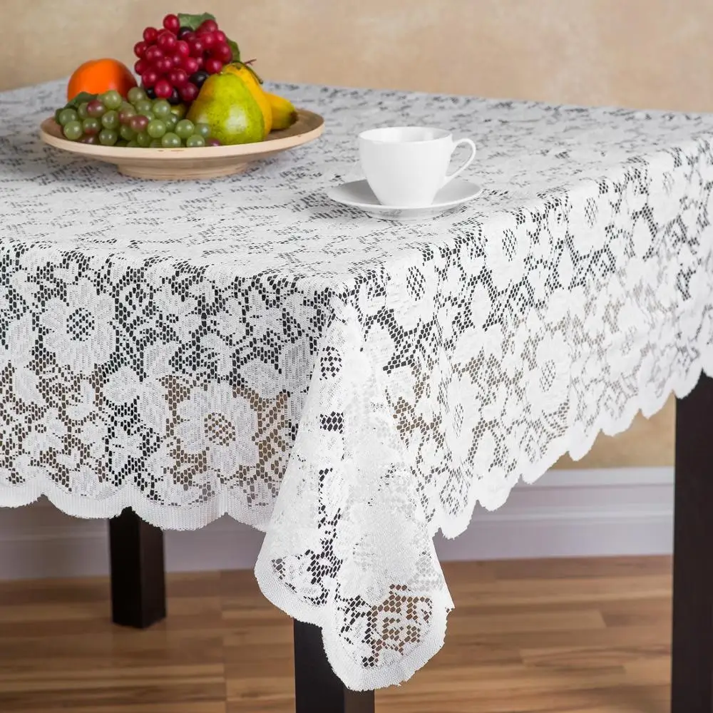 

Chrysanthemum Table Cloth Lace Floral Table Cover Rectangle Tablecloth For Hotel Home Festival Wedding Party Dinning Cover
