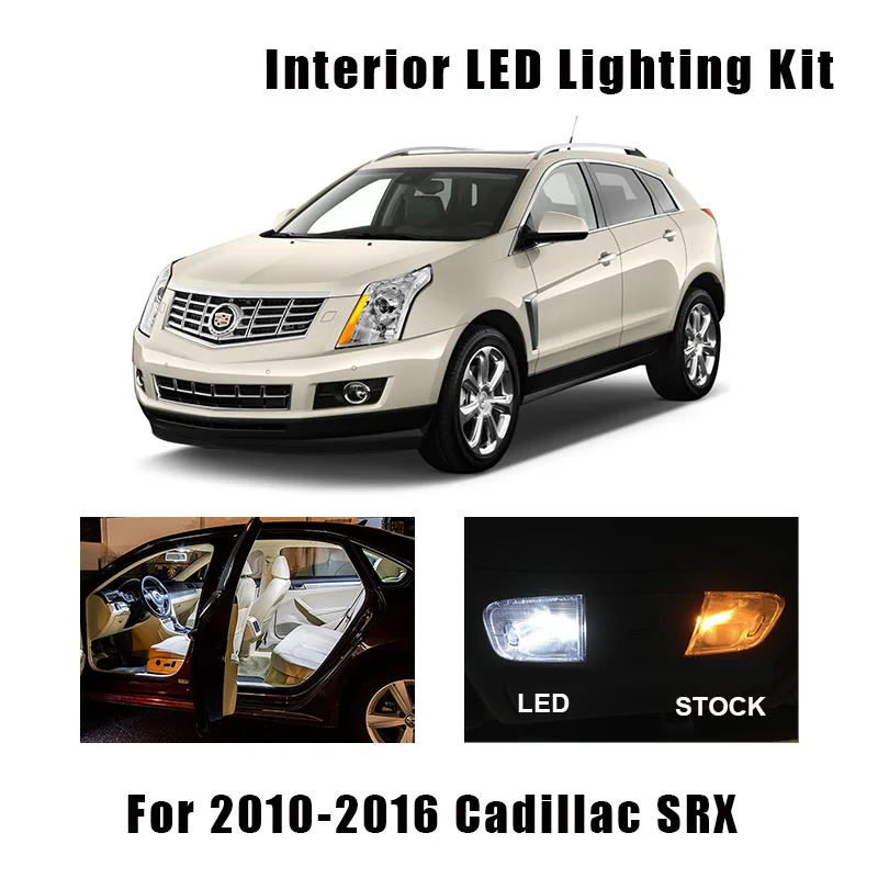 SRX 2010-2014 SUV 5D LED W Canbus License Lamp White for CADILLAC 