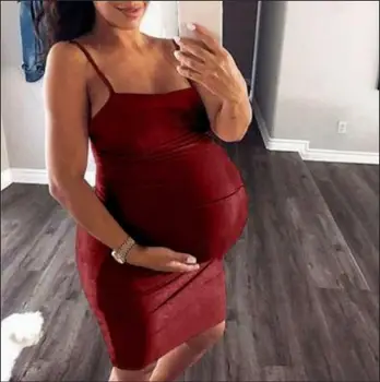 

Fashion influx of new summer explosion models Europe and the United States sling Bao Ma fashion pregnant women dress hipster mot