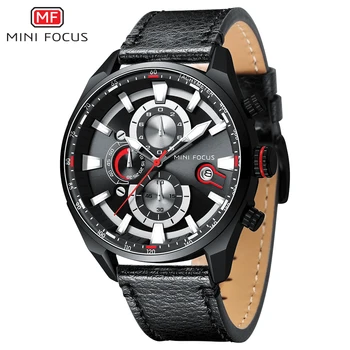 

MINI FOCUS Top Luxury Brand Men Watches 2019 Arrival Dropshipping Man Sport Watch Date Quartz Waterproof Leather Wristwatch
