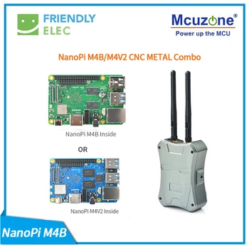 

NanoPi M4B/M2V2 CNC Metal Case Combo Rockchip FriendlyELEC RK3399 SoC 2.4G & 5G dual-band WiFi+Bluetooth 4.1 Ubuntu Android