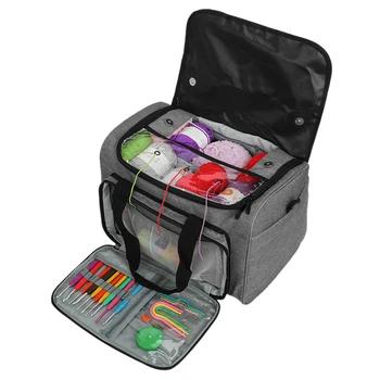 

Knitting Organization Crochet Hooks Thread Yarn Storage Bag DIY Organizer Holder DIY Apparel Travel Yarn Holder Tote