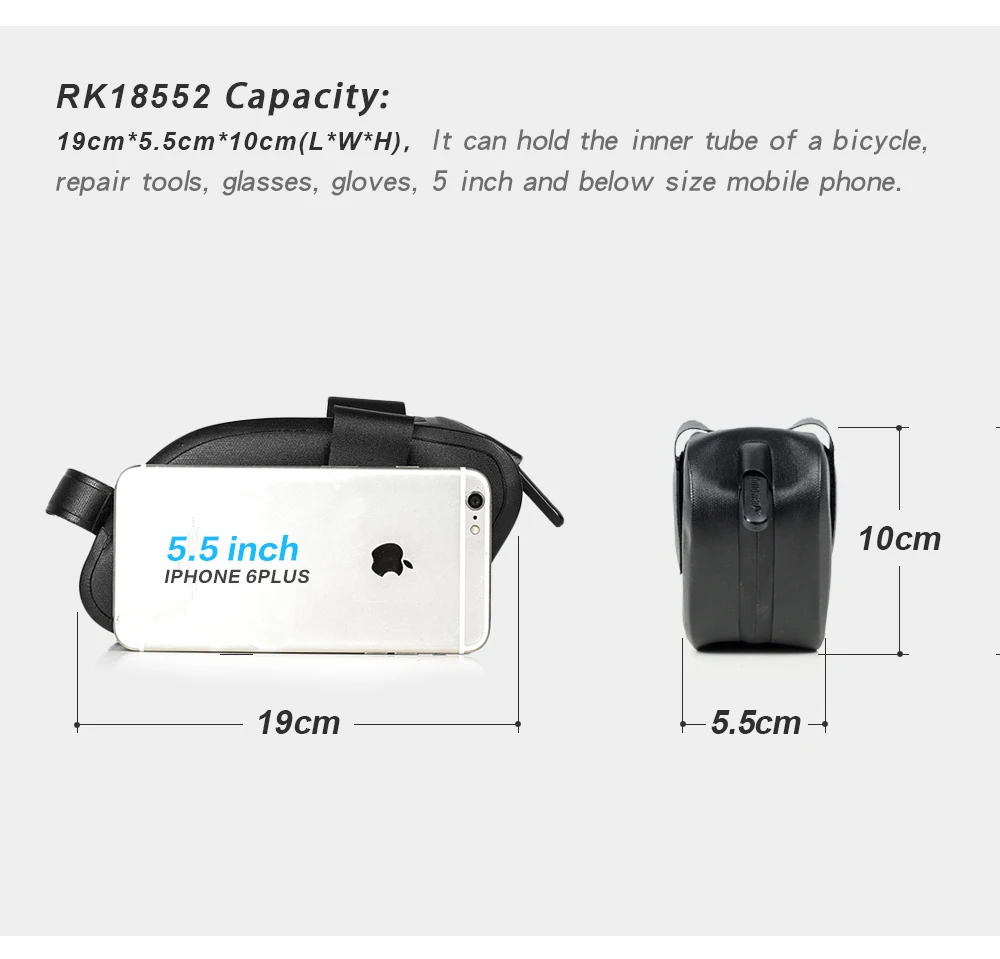 Rhinowalk Bicycle Saddle Bag Waterproof MTB Bike Rear Bag Bicycle Tools Inner Tube Storage Bag Cycling Rear Seat Tail Large Bag  (8)