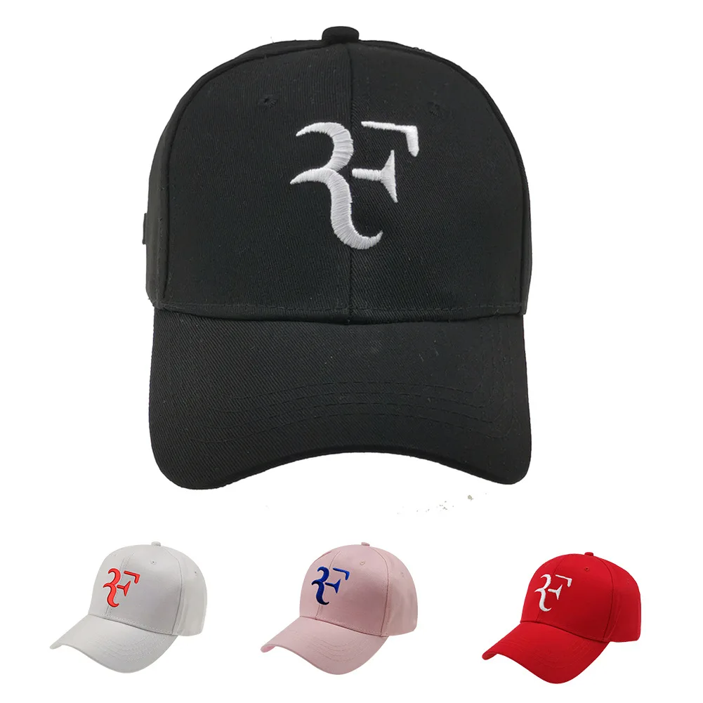 

2019Ebay Federer Celebrity Style F Embroidered Baseball Cap 8-Selectable Color F Tennis Hat