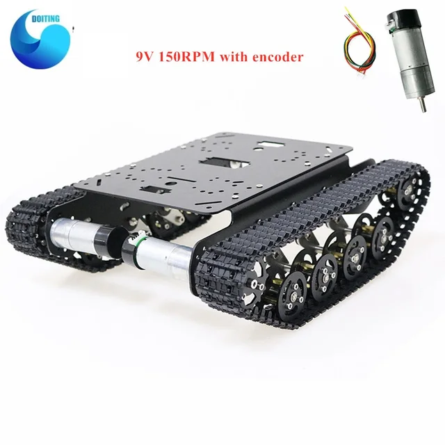 Metal RC Robot Tank Chassis Shock Absorbing Tank Kit Mobile Platform for Arduino U no r3 Raspberry Pie DIY Toy