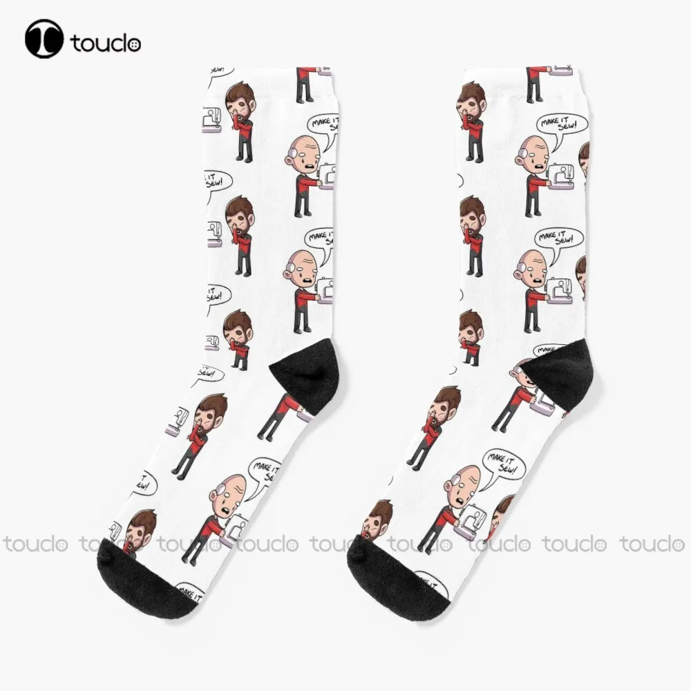 

Make It Sew Socks High Socks Christmas New Year Gift 360° Digital Print Personalized Custom Unisex Adult Teen Youth Socks