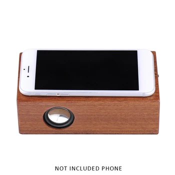 

Retro Mobile Phone Computer Wooden Induction Speaker Stereo Sound Outdoor Home Mini Wireless Portable Loudspeaker Dual Core