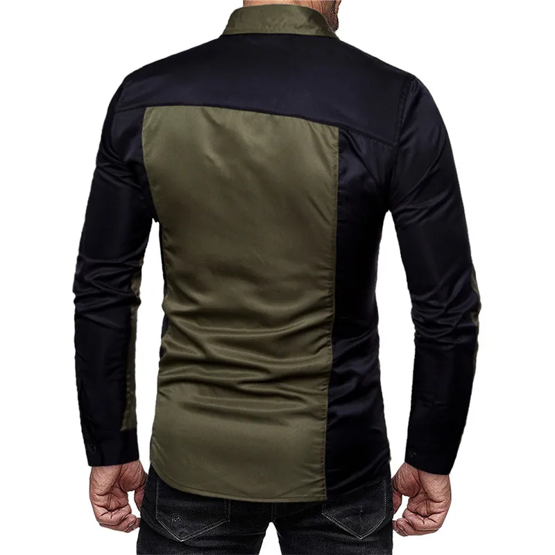 Белая, черная, мужская рубашка с отворотом, на пуговицах, в клетку, Camisa Hombre Manga Larga, уличная одежда, хип-хоп, облегающая мужская одежда
