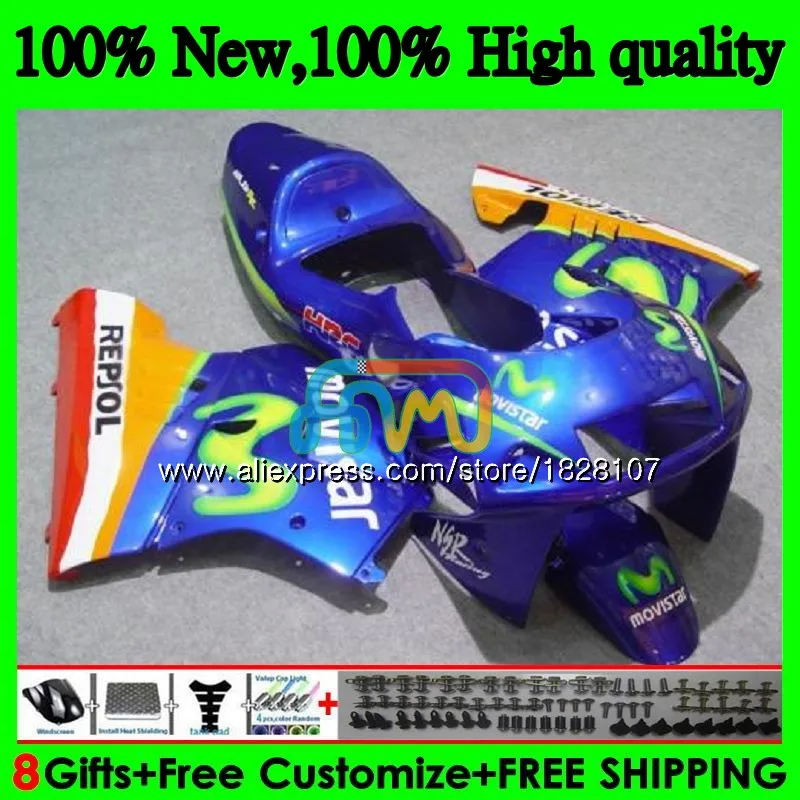 No. 1 Корпус для HONDA NSR 250 R MC18 PGM2 СМП 250R NS250 NSR250R 88 89 84BS. 32 MC16 NSR250 R RR NSR250RR/желтый/синий/1988 1989 обтекатель - Цвет: No. 1
