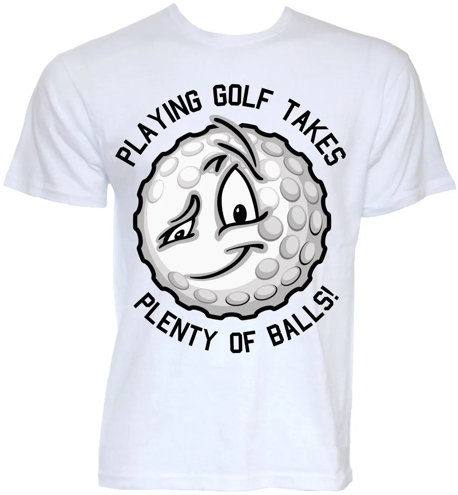 MENS FUNNY NOVELTY GOLFERBALL SLOGAN GOLFER GOLFING JOKE RUDE T-SHIRTS FUN GIFTS Short Sleeve Round Neck T Shirt Promotion | Мужская