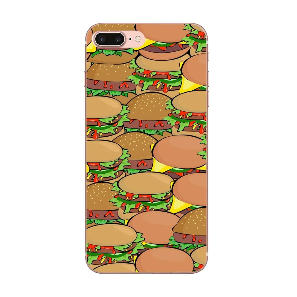 as picture Мягкий прозрачный чехол для Apple iPhone 4 4S 5 5C 5S SE 6 6S 7 8 11 Plus Pro X XS Max XR фаст-фуд гамбургер - Цвет: as picture