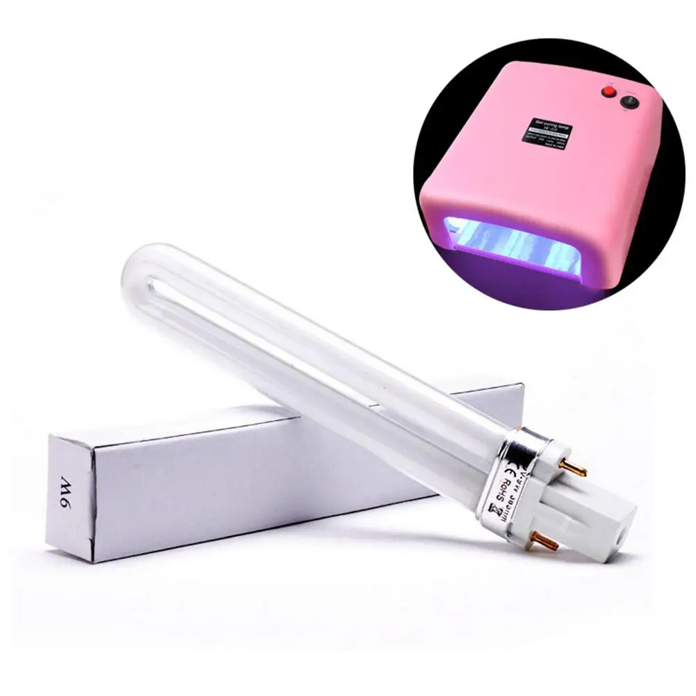 Nail Dryer Uv Lamp Tube U Shape Uv Light Bulb Tube Replacement 9w Lamp 