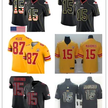 Все сшитые мужские wo Мужские Молодежные Дети Канзас-Сити Патрик Mahomes 15 Джерси