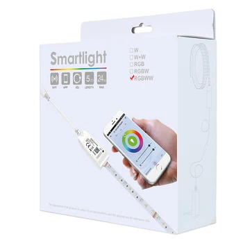 

WIFI Lamp Tape RGB Hand-Free Voice Control Smart Light Remote Panel Control For Alexa Google Assistant Tmall Genie Home Hotel