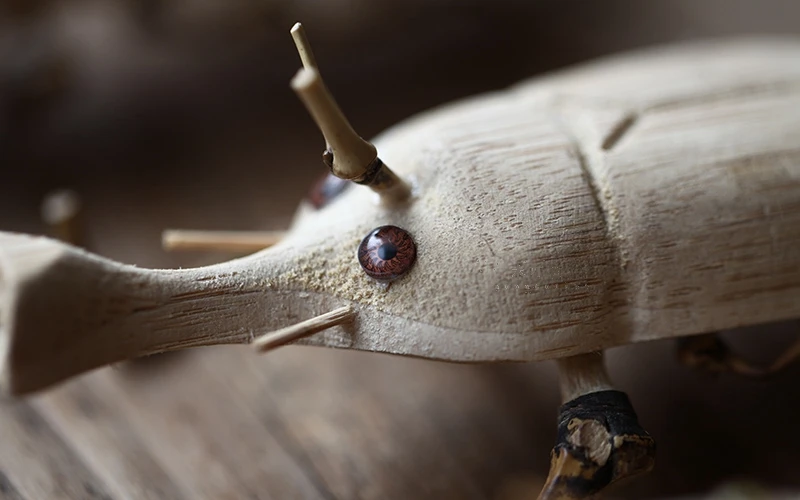 Handmade Bamboo Insects Crafts Decoration Small Animal Desktop ...