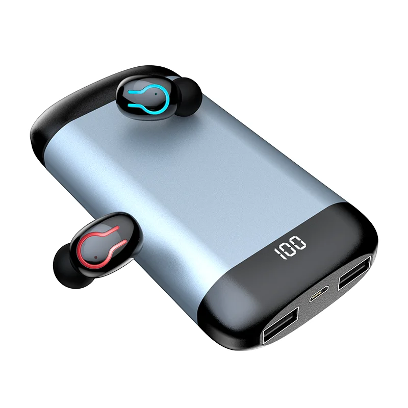 TWS, беспроводные Bluetooth наушники Q66, TWS, мини наушники с зарядкой, для бега, игр, спорта, IPX 5, водонепроницаемые, INTKOOT - Цвет: Q66 Silver