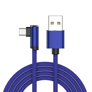 Image 2 - Câble de chargeur universel USB type c, accessoire de téléphone portable tressé à Angle droit de 90 degrés 