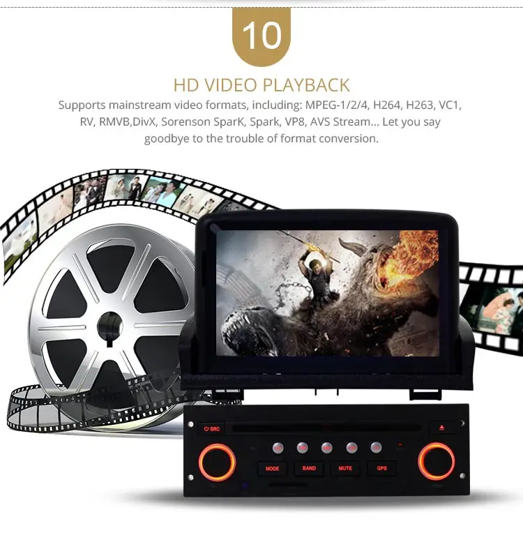 Sale LJHANG 1 Din Car DVD Multimedia Player Android 9.0 for Peugeot 307 GPS Navigation Car Radio Stereo Bluetooth Video WIFI RDS IPS 12