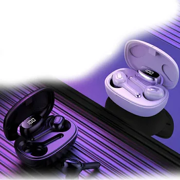 

intelligent wireless dual ear Bluetooth headset with digital display electric bin sports headset