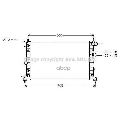 Радиатор Охлаждения Двигателя Ava Ola2220 Ava арт. OLA2220