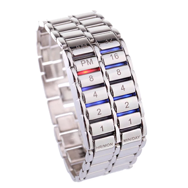 

Men's Binary LED Digital Quartz Wrist Watch Father's Day Fashion Creative Gift FO Sale