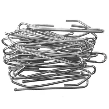 

Single Pinch Window Treatment Metal Pleat Drapes Curtain Hooks - Silver Tone (20-Piece)