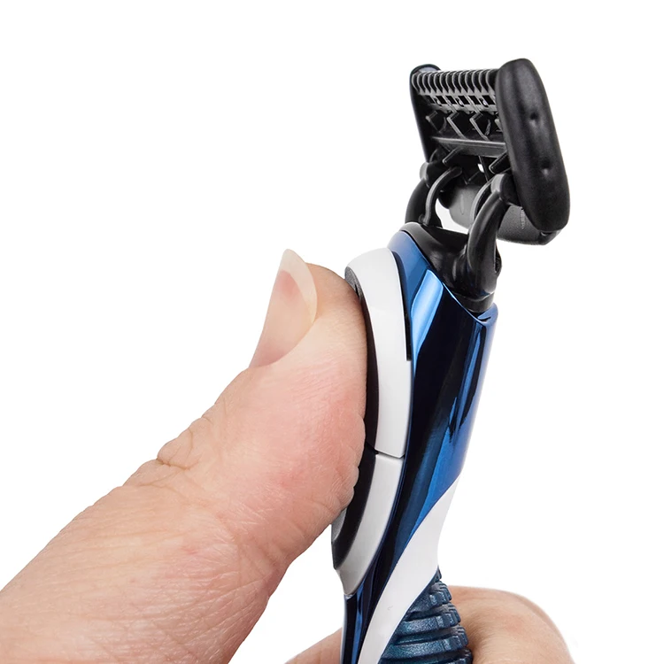 QSHAVE синий мужской ручной бритвенный триммер лезвие бритвы может обеспечить QSHAVE имя гравировкой услуги(1 шт. X3 лезвие, 1 шт. X5 лезвие