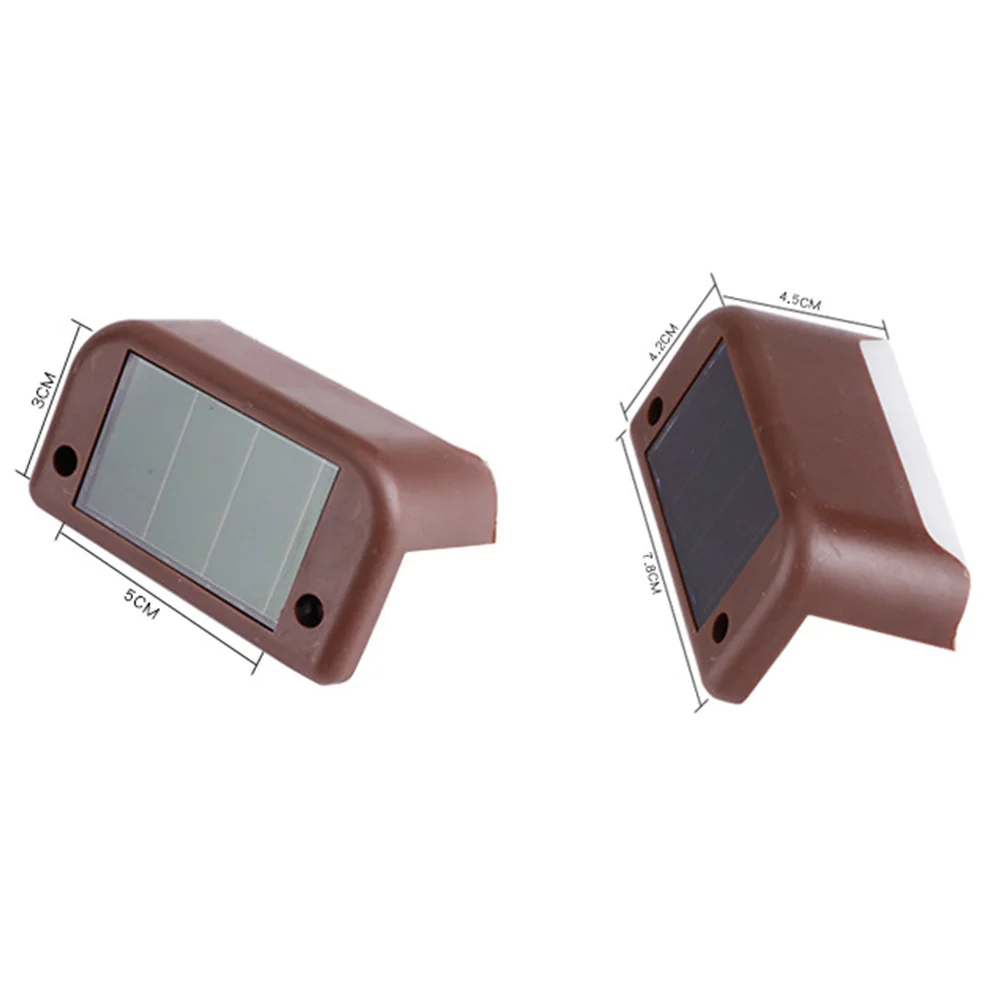 12 шт., для двора, сада, Led ABS, прочный, для патио, для улицы, лампа, солнечный светильник, для палубы, яркий забор, теплый белый, для лестницы, IP65, водонепроницаемый