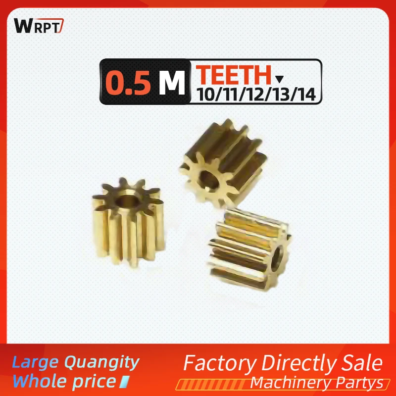 10pc 0.5M 10/11/12/13/14 Teeth 0.5mod Gear Rack Spur Gear Precision Copper Steel Cnc Pinion