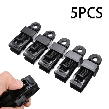 

5pcs Tent Awning Clamp Reusable Tent Awning Clamp Outdoor Camping Canvas Tighten Fixing Trap Clips