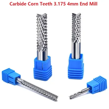 

3.175 mm Tungsten carbide End Milling Cutters extended PCB Corn Teeth electric router bit Engraving Tools wood Circuit Cutter
