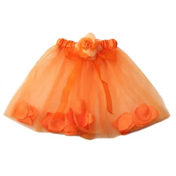 

Girls Skirts Flowers Design Tutu Ballet Dress Princess Tutus Dance Wear Kids Dancing Skirt