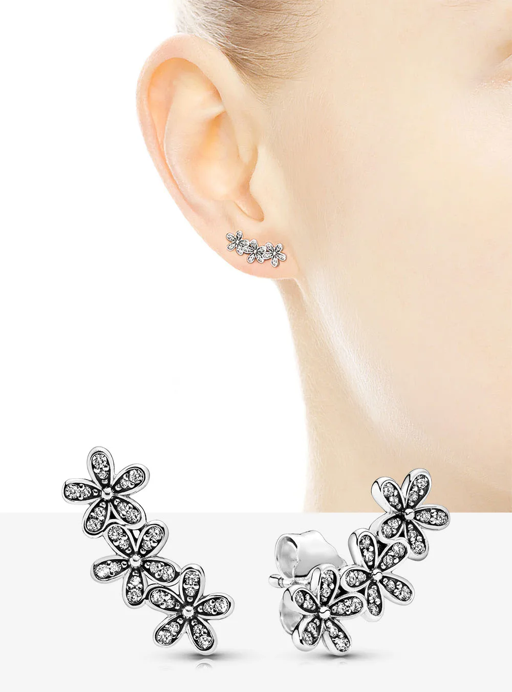 bracelet 2022 New Earrings Volayer 925 Silver Family Tree Angel Wing Daisy Heart Pansy Butterfly Stud Earrings Women Hoop Earrings wedding rings for women