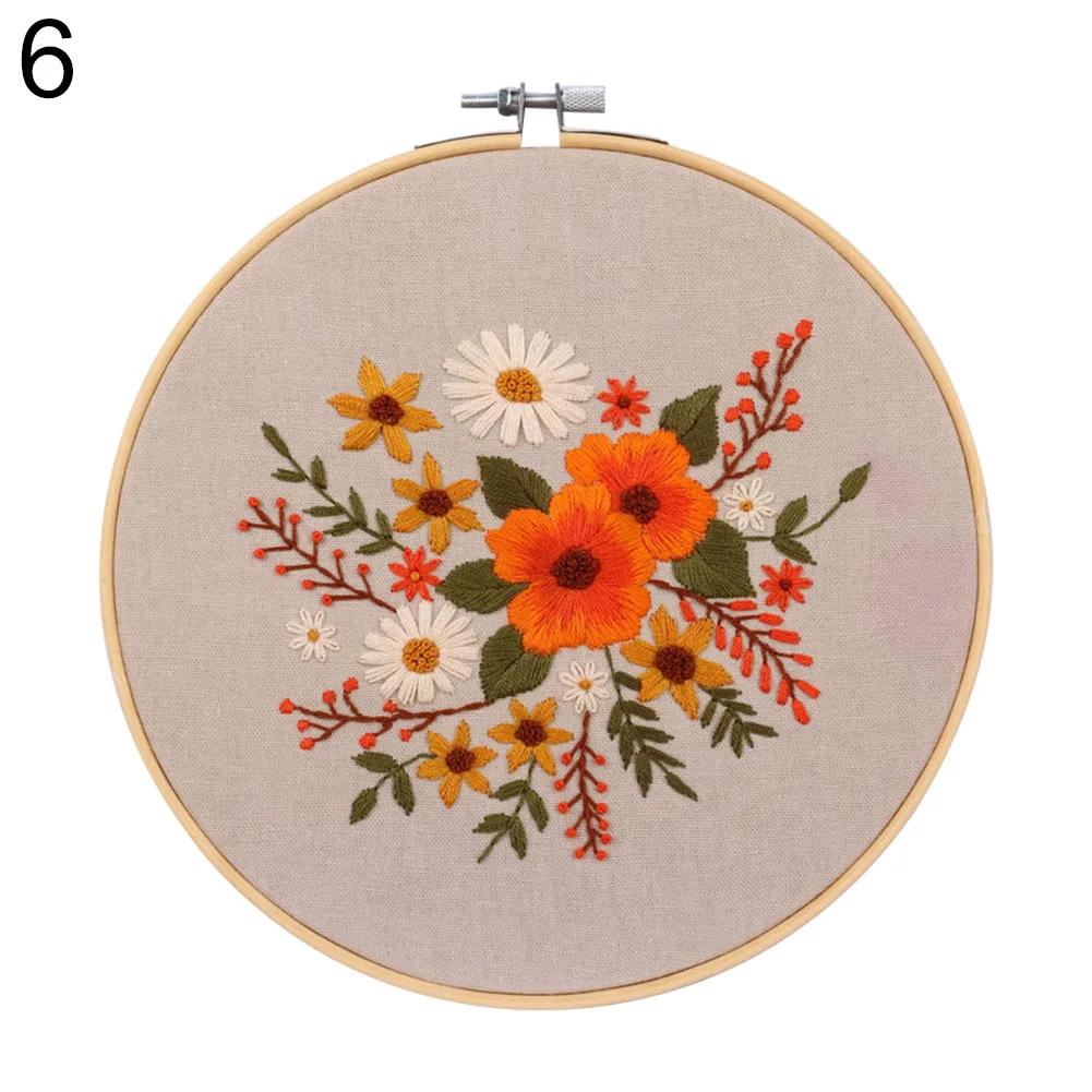 DIY Flowers Embroidery Starter Kit Hand-made Cross Stitch Kit With Flowers  Plants Pattern DIY Embroidery Beginners Sewing Tools - AliExpress