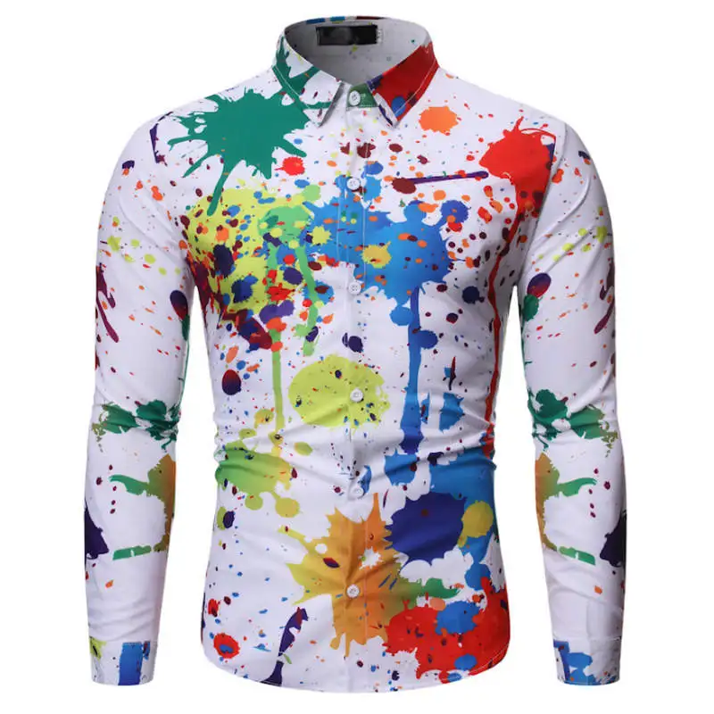 Золотая черная рубашка мужская новая приталенная с длинным рукавом Camisa Masculina Золотая черная сорочка мужская, для общественных мест Мужская Клубная рубашка для выпускного вечера