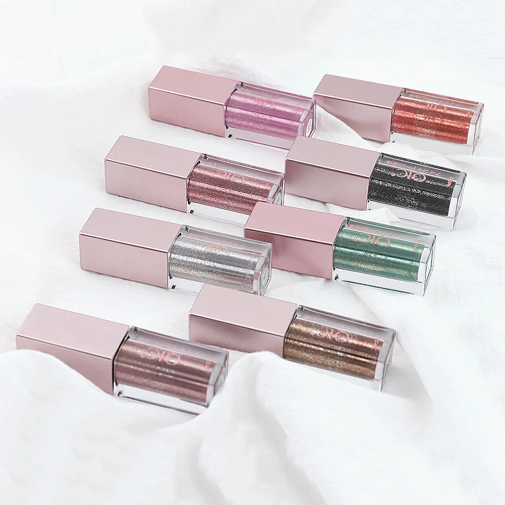 Glitter Long Lasting Colored Metallic Liquid Eyeshadow Shimmera Long Lasting Makeup Cosmetic Beauty