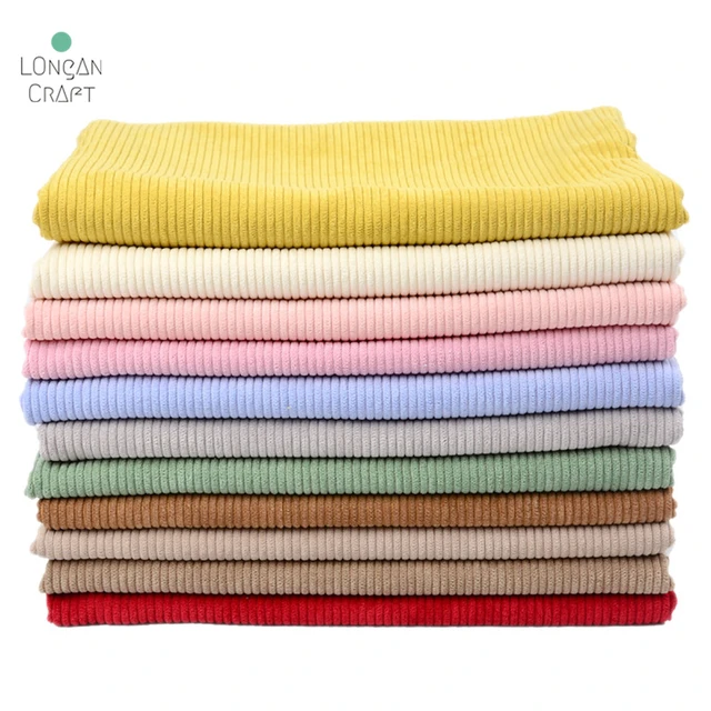 Solid Corduroy Fabric Cloth Soft Material for Sewing Cushion Case Sold By  Meter