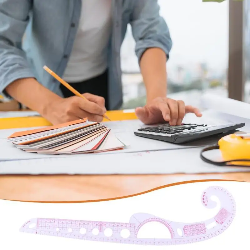 ABS швейные инструменты Мягкая Пластиковая форма запятой кривая Мера Портной линейки