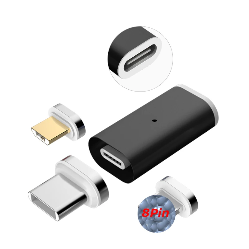Адаптер магнитный Yelecnologia Micro USB/ Type C/ Lightning быстрая зарядка | Мобильные телефоны и