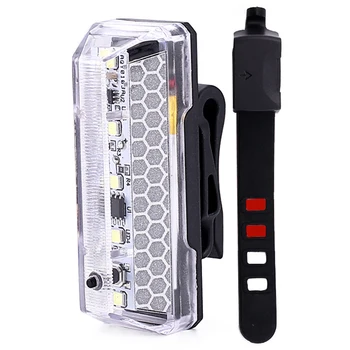 

Bicycle Lights Bicycle Tail Lights Waterproof Mountain Lights Usb Charging Five Lights Warning Lights Night Riding Equipment Bla