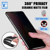 360 ° Anti Spy fingerprint Matte Keramik Weichen Glas Für iPhone 12 11 Pro XS Max X XR 12 mini privatsphäre Screen Protector Film